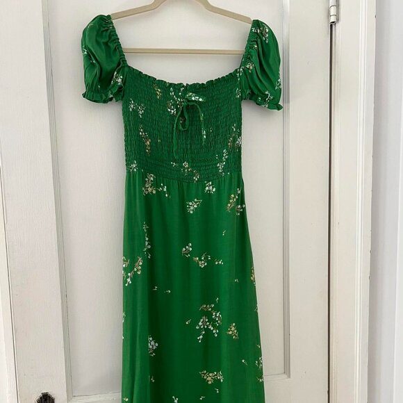 Faithfull The Brand Green Midi Dress - Picture 5 of 6